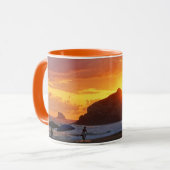 Farbiger Sonnenuntergang Tasse (Vorderseite Links)