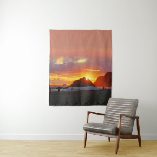 Farbiger Sonnenuntergang Wandteppich