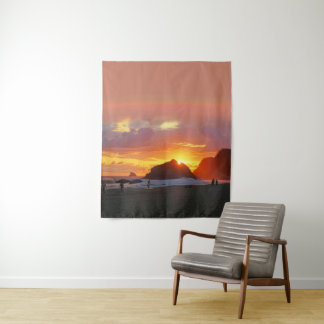 Farbiger Sonnenuntergang Wandteppich