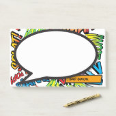 Farbiger Spaß Moderne Personalisierte Sprechblase Post-it Klebezettel (Auf Schreibtisch)