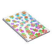 Farbiger Spiralhund Pawprint Notizblock (Rechte Seite)