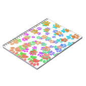 Farbiger Spiralhund Pawprint Notizblock (Linke Seite)