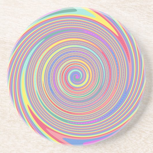 Farbiger Spiralwirbel Untersetzer (Vorne)