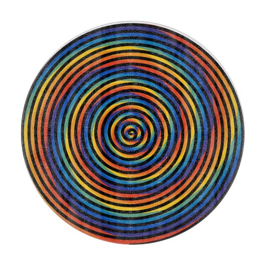 Farbiger Spiralwirl Schneidebrett (Vorderseite)