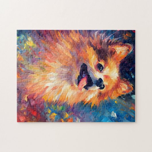 Farbiger Spitz Puzzle (Horizontal)