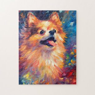 Farbiger Spitz Puzzle