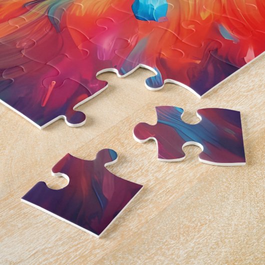 Farbiger Spitz Puzzle (Seite)
