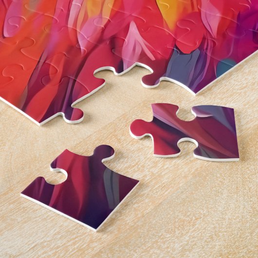 Farbiger Spitz Puzzle (Seite)