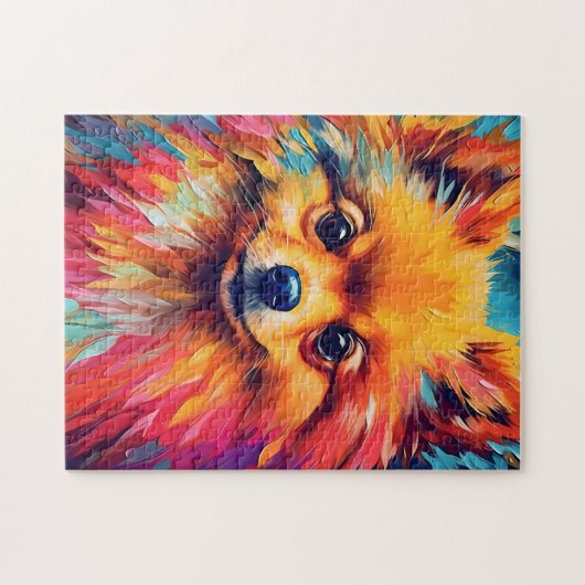 Farbiger Spitz Puzzle (Horizontal)