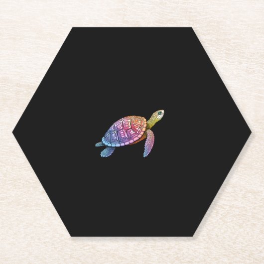 Farbiger Splash Eastern Box Turtle (3) Untersetzer (Vorderseite)
