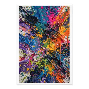 Farbiger Spritzchaos-Abstrakte Kunst Fotodruck