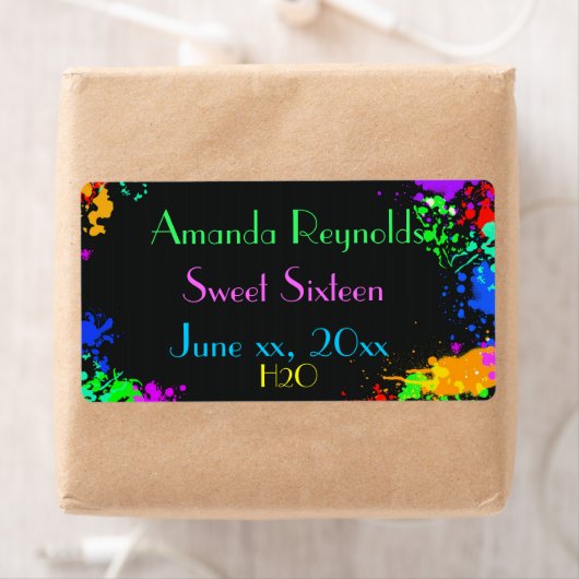 Farbiger Spritzer, 16 . Geburtstag, benutzerdefini (Insitu)