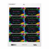 Farbiger Spritzer, 16 . Geburtstag, benutzerdefini (Vorne)