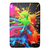 Farbiger Spritzer Abstract Badematte (Vorderseite Vertikal)
