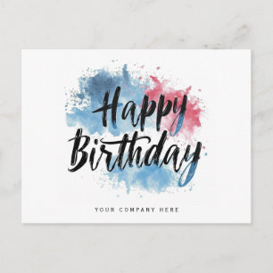 Farbiger Spritzer Alles Gute zum Geburtstag Geschä Postkarte