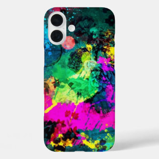 farbiger Spritzer iPhone 16 Plus Hülle