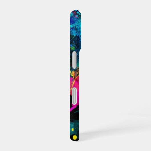 farbiger Spritzer iPhone 16 Hülle (Rechte Seite)