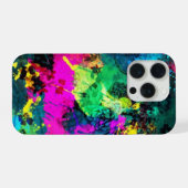 farbiger Spritzer iPhone Hülle (Rückseite (Horizontal))