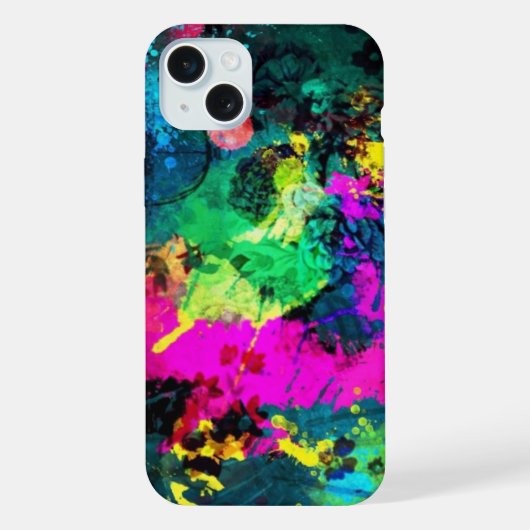 farbiger Spritzer iPhone Hülle (Rückseite)