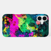 farbiger Spritzer iPhone Hülle (Rückseite (Horizontal))