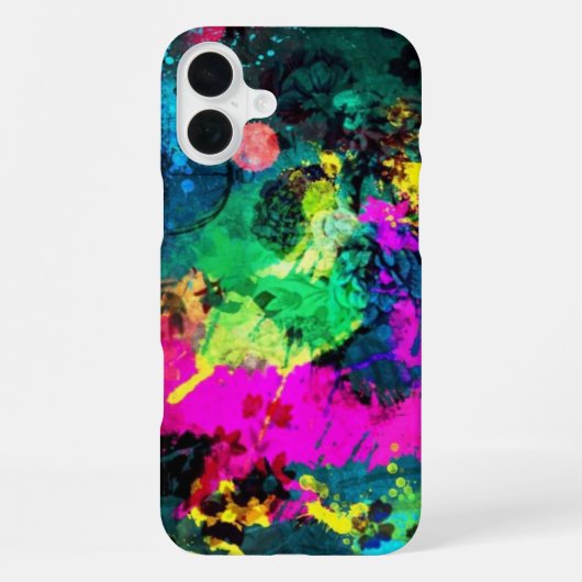farbiger Spritzer iPhone Hülle (Rückseite)