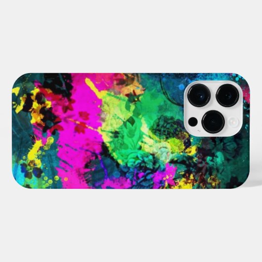 farbiger Spritzer iPhone Hülle (Rückseite (Horizontal))