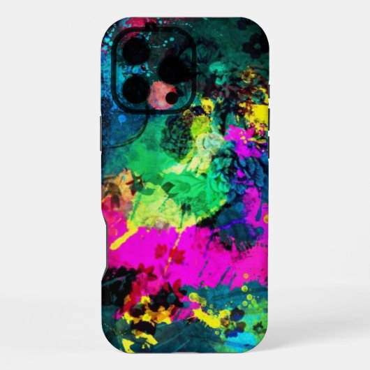 farbiger Spritzer iPhone Hülle (Rückseite)