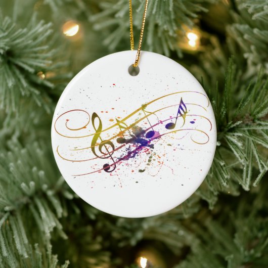 Farbiger Spritzer Keramik Ornament (Baum)
