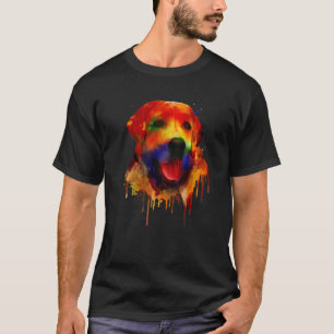 Farbiger Spritzer Labrador Retriever Portrait Lab  T-Shirt