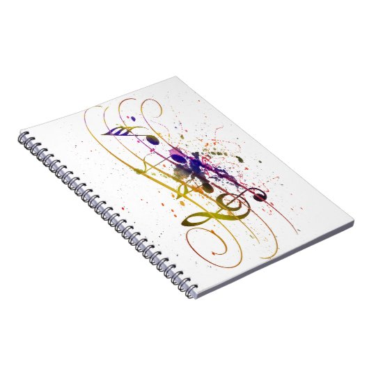 Farbiger Spritzer Notizblock (Rechte Seite)