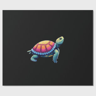 Farbiger Spritzer Östliche Dosenschildkröte (1) Geschenkpapier