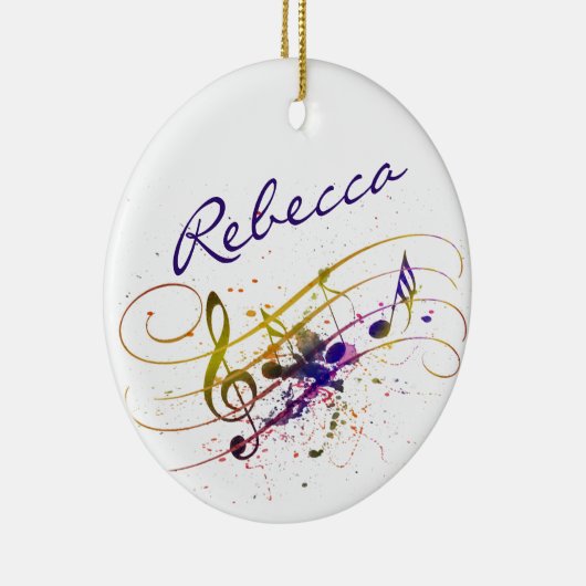 Farbiger Spritzer personalisiert Keramik Ornament (Rechts)