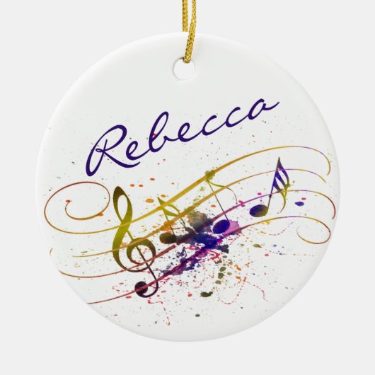 Farbiger Spritzer personalisiert Keramik Ornament (Vorne)