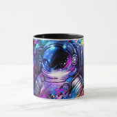 Farbiger Spritzer Sternenraum Astronaut Tasse (Zentrum)