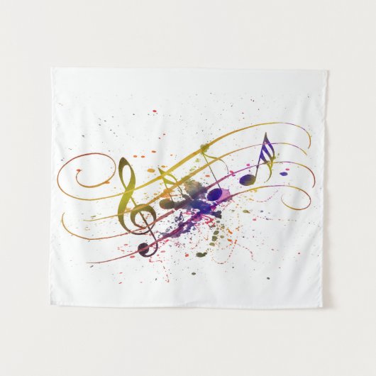 Farbiger Spritzer Wandteppich (Vorderseite (Horizontal))