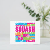 Farbiger Squash Postkarte (Stehend Vorderseite)