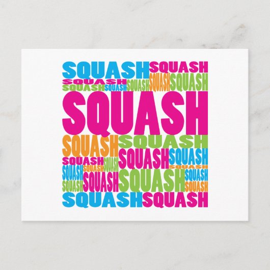 Farbiger Squash Postkarte (Vorderseite)