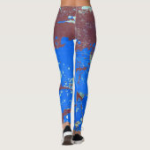 Farbiger Stahlrost: abstrakte Textur Leggings (Rückseite)