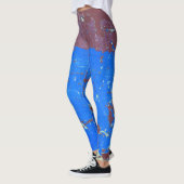 Farbiger Stahlrost: abstrakte Textur Leggings (Links)