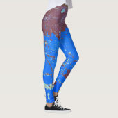 Farbiger Stahlrost: abstrakte Textur Leggings (Rechts)