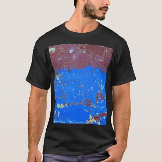 Farbiger Stahlrost: abstrakte Textur T-Shirt (Vorderseite)