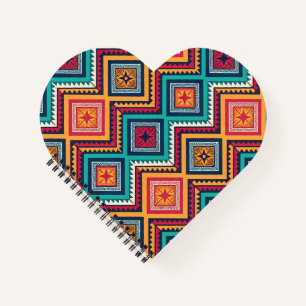Farbiger Stammesmuster Notizblock