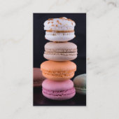 Farbiger Stapel französischer Macarons Visitenkarte (Vorderseite)
