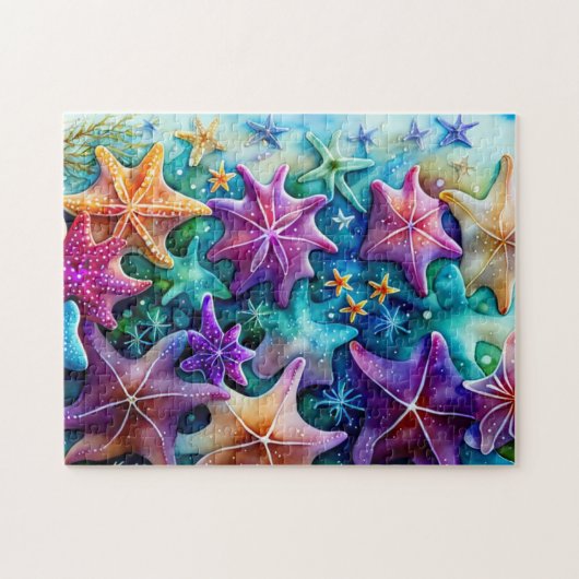 Farbiger Starfish Puzzle (Horizontal)