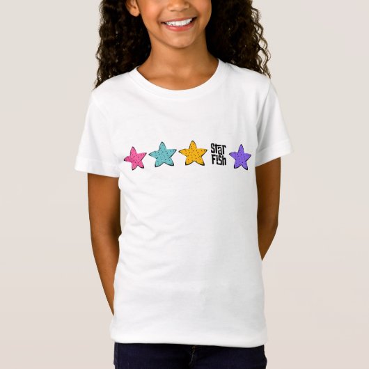 Farbiger Starfish T-Shirt (Vorderseite)