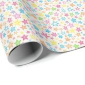 farbiger Stern Geschenkpapier (Rolleneckpunkt)