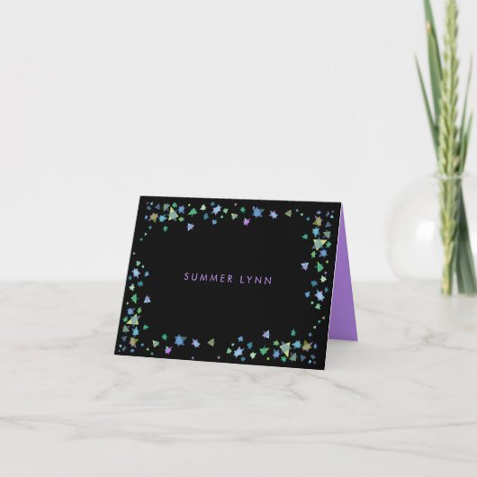 FARBIGER STERNE Bar-Schläger Mitzvah danken Ihnen Dankeskarte (Vorderseite)