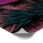 Farbiger Stift aus einem atemberaubenden Sonnenunt Poster (Ecke)