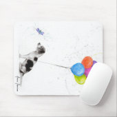 Farbiger Stift Zeichnend Beagle Hund und Balloons Mousepad (Mit Mouse)