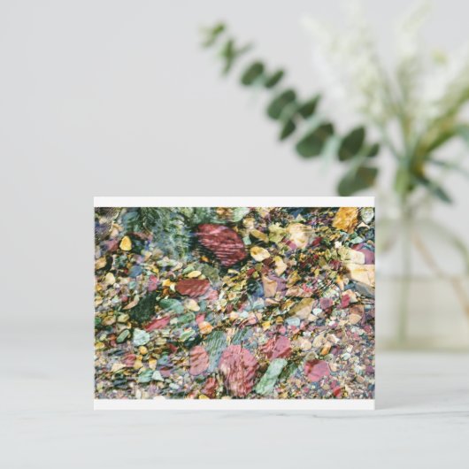 Farbiger Stream Postkarte (Stehend Vorderseite)